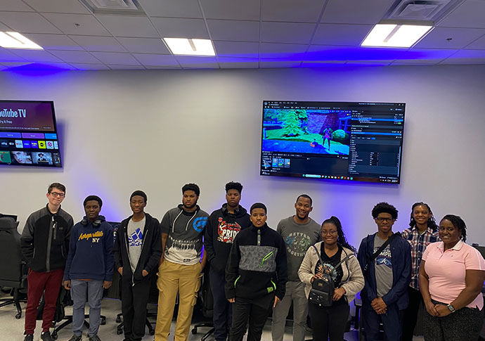 Students at Georgia Power and the Cxmmunity Foundation’s middle and high school eSports development workshop at the Martin Luther King, Jr. Recreation and Aquatic Center in Downtown Atlanta.