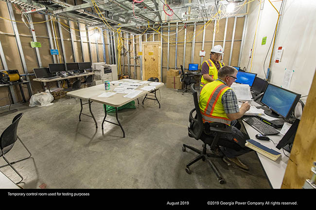 Temporary control room used for testing purposes