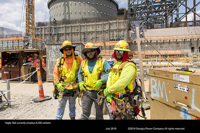 Vogtle 3&4 currently employs over 8,000 workers