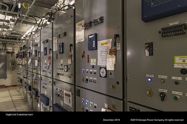 Vogtle Unit 3 electrical room