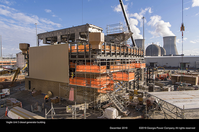 Vogtle Unit 3 desel generator building