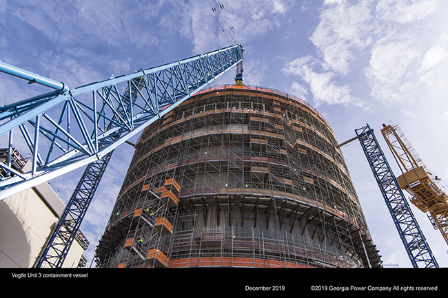 Vogtle Unit 3 containment vessel