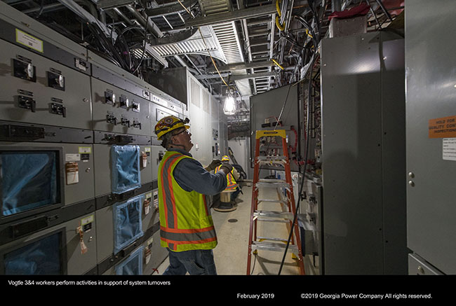 Vogtle 3&4 workers perform activities in support of system turnovers