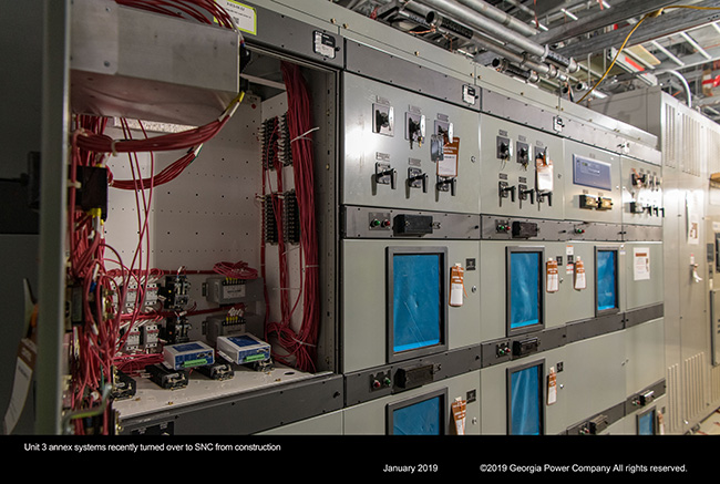 Unit 3 annex systems recently turned over to SNC from contruction