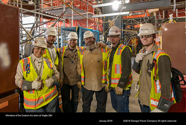 Members of the Custom Arc team at Vogtle 3&4