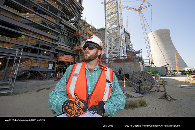 Vogtle 3&4 now employs 8,000 workers