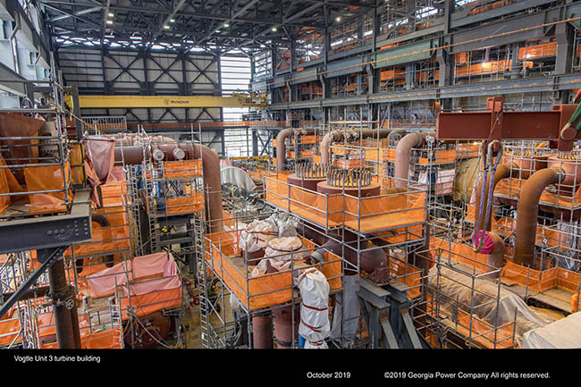 Vogtle Unit 3 containment building conical roof