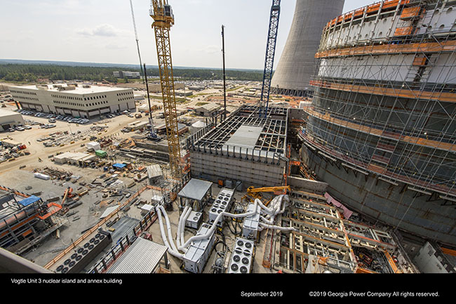 Vogtle Unit 3 nuclear island and annex building