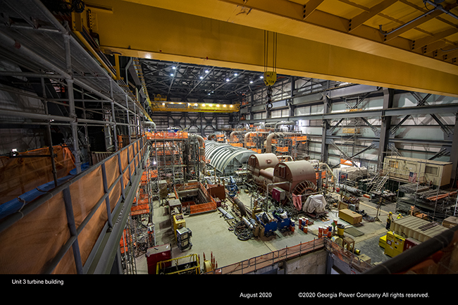 Vogtle Unit 3 turbine building