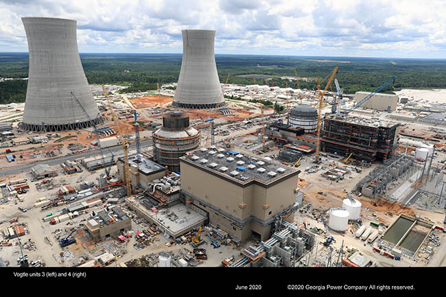 Vogtle Unit 3 (left) and 4 (right)