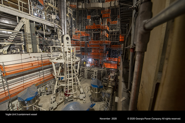 Vogtle Unit 3 containment vessel