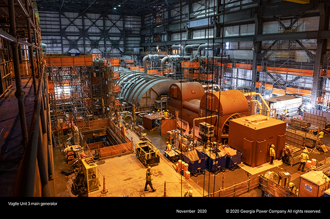 Vogtle Unit 3 main generator