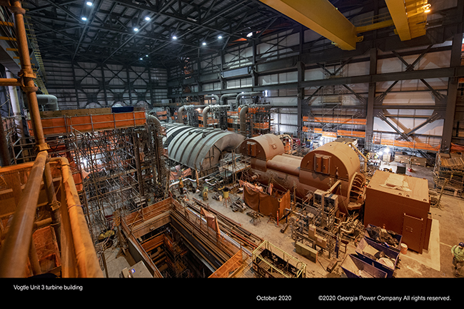 Vogtle Unit 3 turbine building