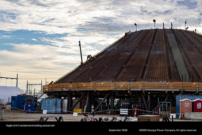 Vogtle Unit 3 continament roof