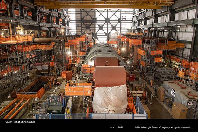 Vogtle Unit 4 turbine building