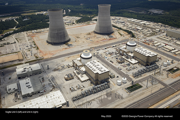 Vogtle Unit 3 (left) and Unit 4 (right)