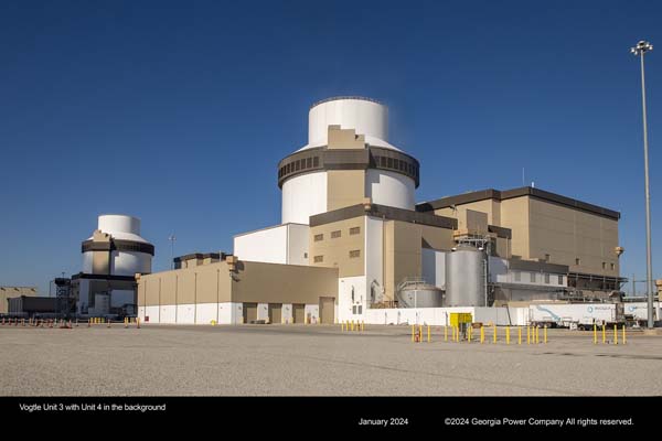 Vogtle Unit 3 with Unit 4 in the background