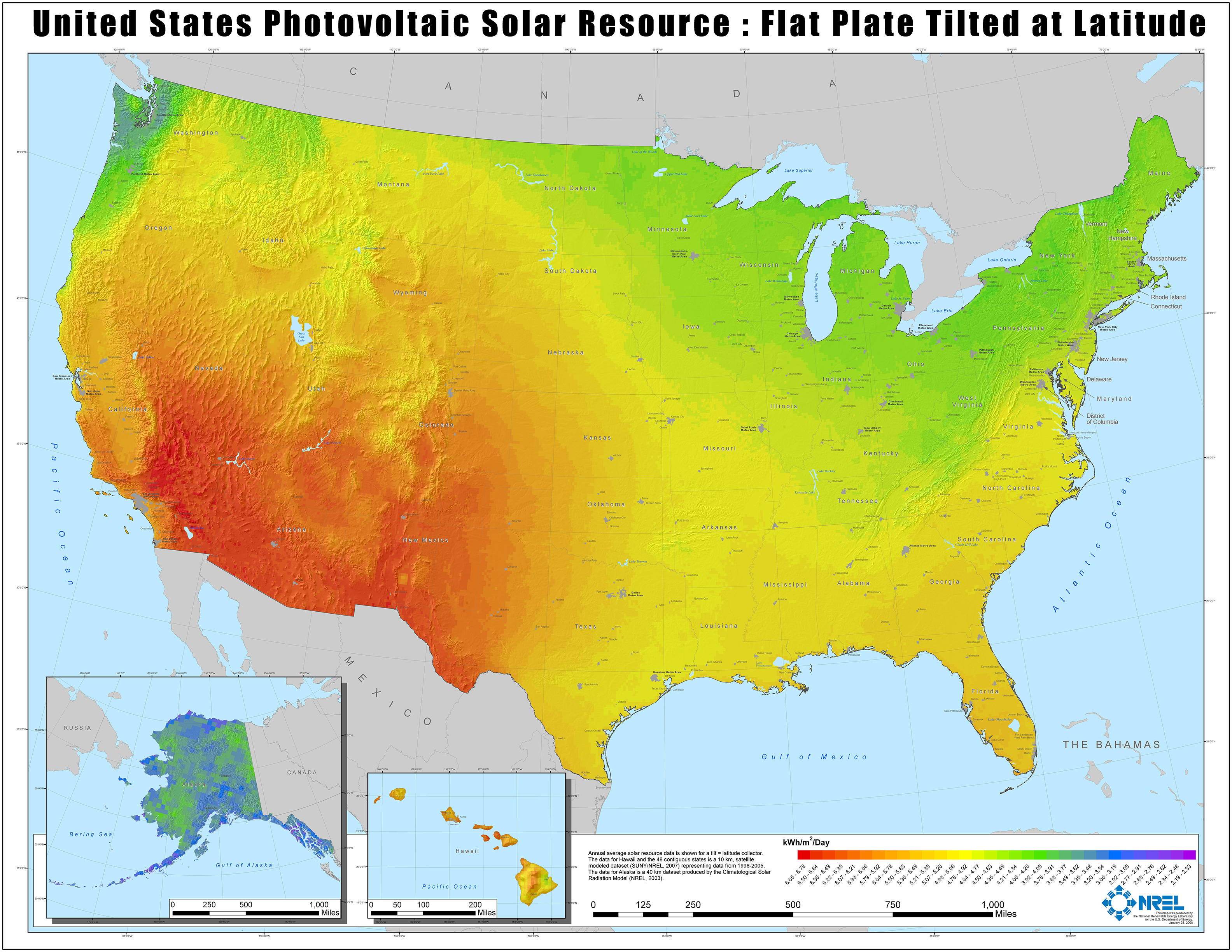 Solar isolation map